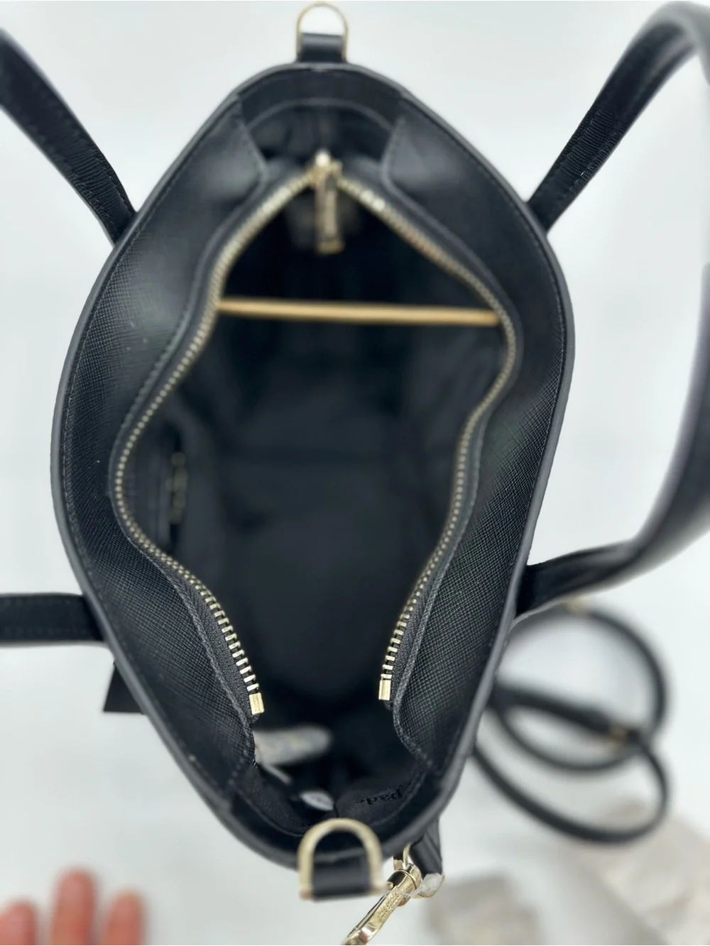 kate spade Black Glitter Tote with Detachable Strap